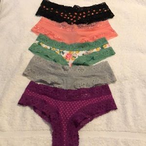 NWT lot of 5 VS cheeky panties